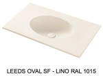 Plan vasque lavabo sur mesure : L 60 à 201 x P 40 à 51 cm, finition lisse mate, 10 couleurs au choix, Anti bactérien, résine Akrytan® teinté dans la masse, Livraison Offerte.